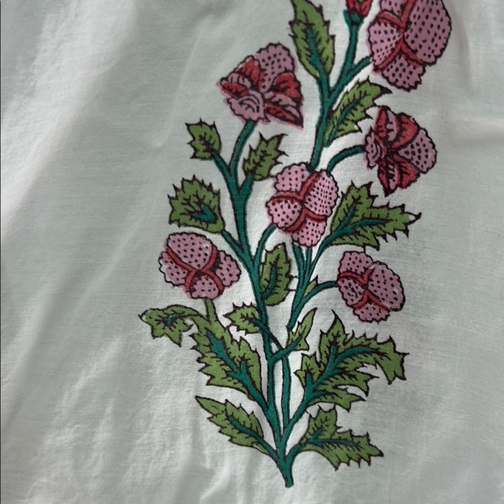 Lucky Brand Pink and White Relaxed Long Sleeve Blouse